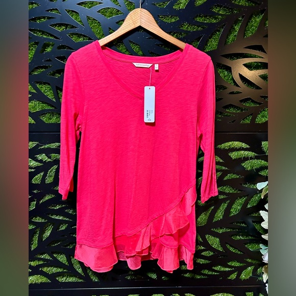 NWT Soft Surroundings Rosey Red Grace Tunic Top, Size Women's Small - Picture 1 of 8